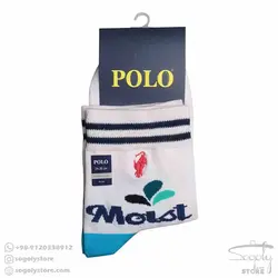 جوراب پولو نیم ساق طرح دار