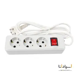 شهاب 3 خانه ارت دار با کلید و کابل 5 متری پارت مدل 676 - اسپادانا الکتریک