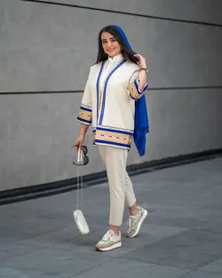 نوار پهن هندی(آبی)