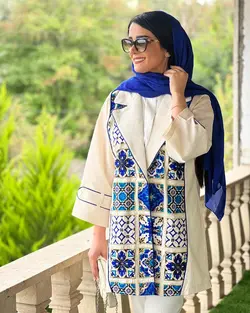 مانتو یقه انگلیسی هندی