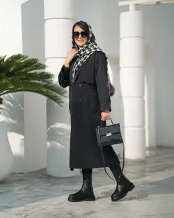 بارانی بلند یقه انگلیسی