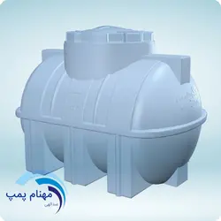 مخزن 2500 لیتری افقی سه لایه درب کنار - مهنام پمپ