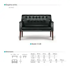 مبل دونفره آرام گستر مدل راسپینا کد 512B