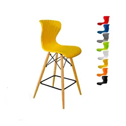 صندلی چهارپایه دیاموند پایه چوبی بلند B600 بنیزان