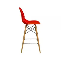 صندلی چهارپایه کندو پایه چوبی بلند K600 بنیزان