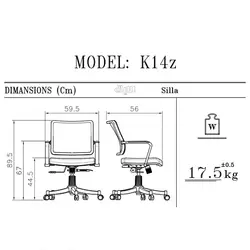 صندلی کارمندی سیلا کد K14qz