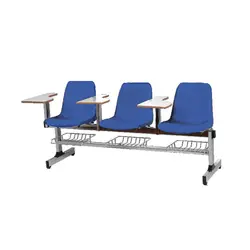 نیمکت  LX سه نفره با جاکتابی آموزشی  ( آبکاری ) بنیزان کد 409A
