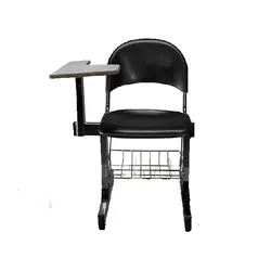 نیمکت متال پلاست تک نفره آموزشی با جا کتابی ( آبکاری ) بنیزان کد 107A