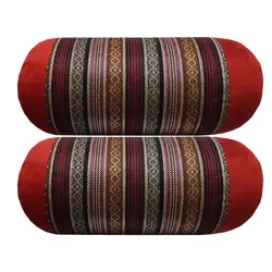 بالش لوله ای سنتی جاجیم آریانا کالا مدل خطی سایز 4 تعداد 2 عددی