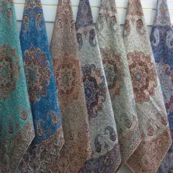 رومیزی ترمه طرح نسترن رنگ سبز - آریانا کالا | arianakala | لحاف کرسی | کرسی تاشو | لحاف | روتختی | مبلمان اداری | مبلمان خانگی | تنور گازی