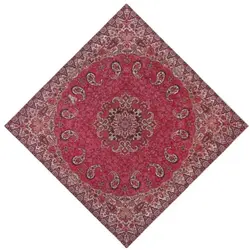رومیزی ترمه طرح نسترن رنگ قرمز - آریانا کالا | arianakala | لحاف کرسی | کرسی تاشو | لحاف | روتختی | مبلمان اداری | مبلمان خانگی | تنور گازی