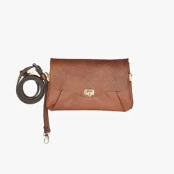 کیف دوشی چرم اریگامی