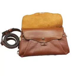 کیف دوشی چرم اریگامی