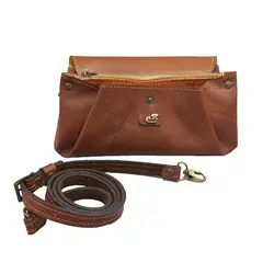 کیف دوشی چرم اریگامی