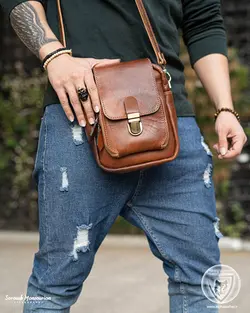 کیف دوشی چرم جانسون