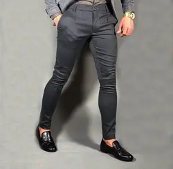 شلوار پارچه ای فاستونی رنگ طوسی