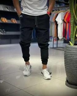 شلوار مردانه مدل اسلش بنگال کش رنگ مشکی