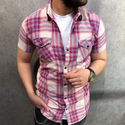 پیراهن سنگشور چهارخانه کوتینگ رنگ استخونی خط قرمز