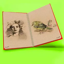 دفتر بولت ژورنال نقطه‌ای طرح اسکرپ بوک کد 1618 scrapbook مستر راد