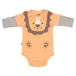 زیر دکمه آستین بلند طرح شیر نیلی - Nilistore