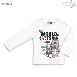 ست سوئیشرت بلوز و شلوار زمستانی پسرانه طرح بلوط برند ایندیگو - Nilistore