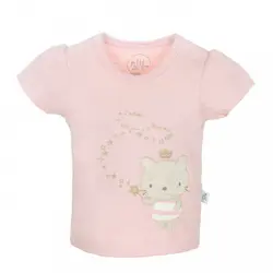 بلوز آستین کوتاه دخترانه طرح بالرین نیلی - Nilistore