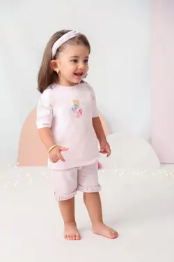 پیراهن آستین کوتاه فانتزی دخترانه طرح ویولت دانالو DANALOO - Nilistore