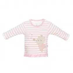 بلوز آستین بلند دخترانه طرح بالرین نیلی - Nilistore