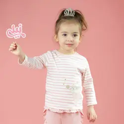 بلوز آستین بلند دخترانه طرح بالرین نیلی - Nilistore