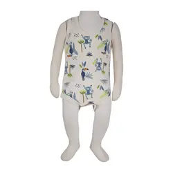 زیردکمه رکابی نوزاد طرح هاوایی آدمک - Nilistore