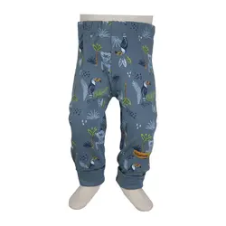 شلوار نوزاد طرح هاوایی آبی آدمک - Nilistore