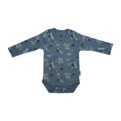 زیر دکمه آستین بلند نوزاد طرح هاوایی آدمک - Nilistore