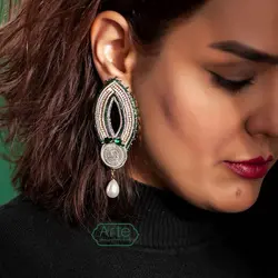 گوشواره جواهردوزی 