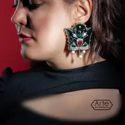 گوشواره جواهردوزی 