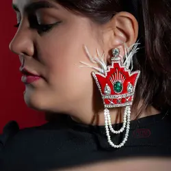 گوشواره جواهردوزی 