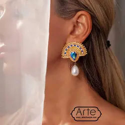 گوشواره جواهردوزی 