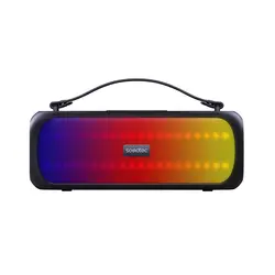 اسپیکر بلوتوثی قابل حمل ساندتک پرودو مدل Soul ا Porodo SOUL Soundtec Basic Speaker with RGB – Black | جی بی جانبی | فروشگاه آنلاین جیبی جانبی