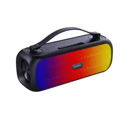اسپیکر بلوتوثی قابل حمل ساندتک پرودو مدل Soul ا Porodo SOUL Soundtec Basic Speaker with RGB – Black | جی بی جانبی | فروشگاه آنلاین جیبی جانبی