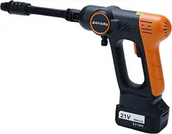 کارواش شارژی و قابل حمل پرودو مدل PCWM2-BKOG1 ا  Porodo 4000mAh Portable Car Wash Machine-Black/Orange | جی بی جانبی