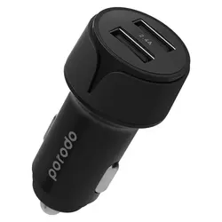 شارژر فندکی پرودو مدل cc12w | آداپتور خودرو پرودو ا porodo dual port car charger | جی بی جانبی