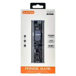 پاور بانک SUNRISE P9 ظرفیت 20000 میلی آمپر | خرید پاوربانک