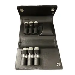 جا ادویه قابل حمل چرمی مشکی | جیبی جانبی