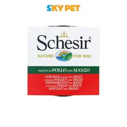 کنسرو غذای سگ شسیر (Scheshir ) مدل مرغ و گوشت وزن 150 گرم
