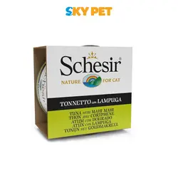 کنسرو گربه بالغ حاوی ماهی تن و Mahi Mahi برند Schesir (شسیر) وزن 85 گرم - پت شاپ اسکای پت