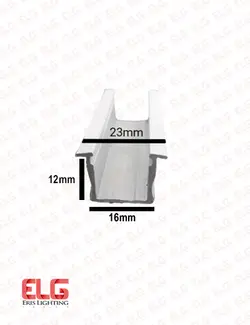 خرید و قیمت پروفیل لاینر توکار کد 03 رویه 23 و برش 16 میلی متر با دیفیوزر | اریس لایتینگ