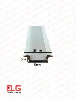 خرید و قیمت پروفیل لاینر توکار کد 01 رویه 25 و برش 17 میلی متر با دیفیوزر | اریس لایتینگ