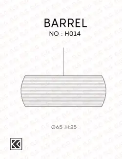لوستر آویز کارتنی دست ساز مدل BARREL