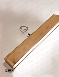 چراغ خطی آویز چوبی لامپ دار انگاره مدل ماهان 2