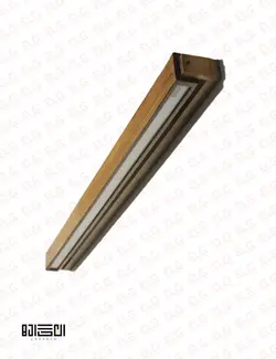 چراغ خطی دیواری چوبی لامپ دار انگاره 118 سانتی مدل ماهان