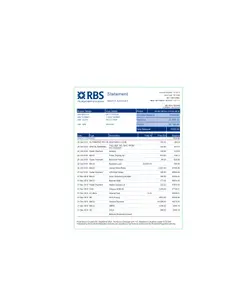 صورتحساب RBS Bank - پازل